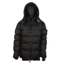 Moncler: a Men's Black Hooded Down Jacket