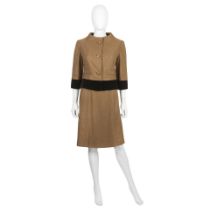 Valentino Couture: a Brown Wool and Velvet Skirt Suit Autumn/Winter 2007 (includes copy of origi...