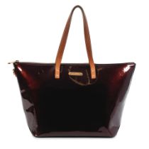 Louis Vuitton: an Amarante Monogram Vernis Leather Bellevue GM Tote 2000s