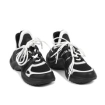 Louis Vuitton: a Pair of Black and White Archlight Sneakers