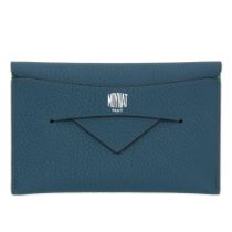 Moynat: a Blue Leather Pouch Enveloppe PP (includes box)