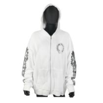 Chrome Hearts: a Men's White Cotton Zipped Hoodie