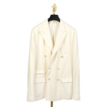 Dolce and Gabbana: a White Cashmere Tailored Jacket (includes dust jacket)