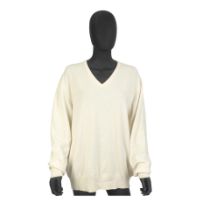 Loro Piana: a Cream Baby Cashmere V Neck Jumper (includes dust bag)