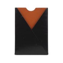 Moynat: a Black and Orange Leather Passport Holder