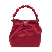 Christian Dior: a Red Satin Small Sac Malice Evening Bag 1999 (includes authenticity card and du...