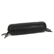 Chrome Hearts: a Black Leather Bolster Cushion