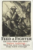 WORLD WAR I POSTER. MORGAN, WALLACE. 1873-1948. Feed a Fighter. [1918]