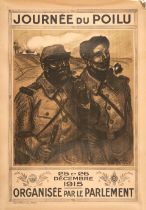 WORLD WAR I POSTER. STEINLEN, THEOPHILE ALEXANDRE. 1859-1923. Journee du Poilu. Paris: Devambez,...