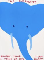 DAVID SHRIGLEY (NE EN 1966) The elephant, 2022 Sérigraphie en couleur sur vélinMonogr...