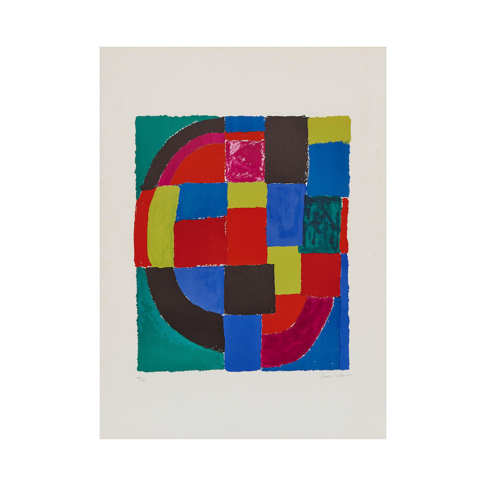 SONIA DELAUNAY (1885-1979) Guépard, 1970 Sérigraphie en couleurs Signée et num&#2...