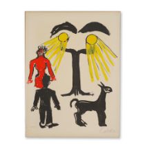 ALEXANDER CALDER (1898-1976) Hommage à Man Ray Lithographie en couleurs sur vélin Sign...