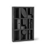 LOUISE NEVELSON (1899-1988) Winter chord, 1974 Multiple en bois peint en noir Monogrammé a...