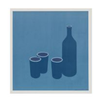 PATRICK CAULFIELD (1936-2005) Bottle and Cups, 1966 Lithographie en couleurs sur FabrianoSign&#2...