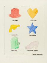 Jim DINE (Né en 1935) The poet assassinated, 1970 (Krens, 31)Aquarelle sur fond d'eau-for...