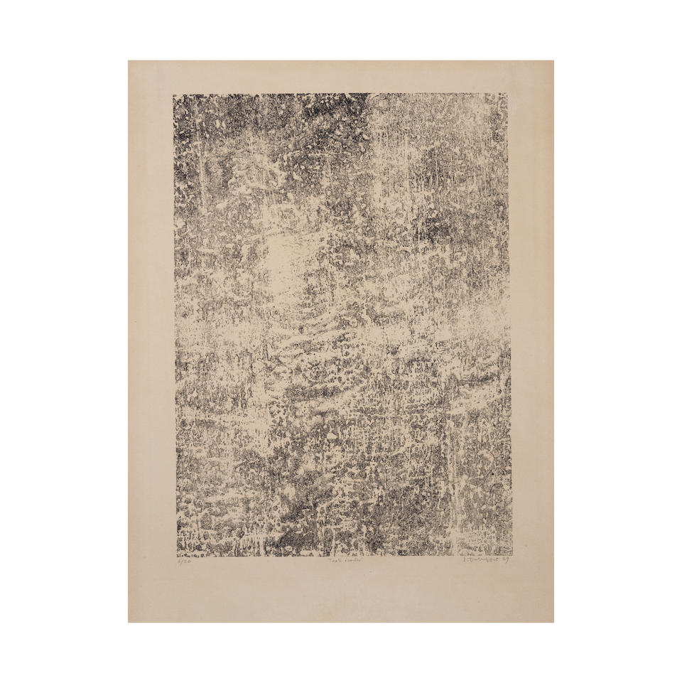 JEAN DUBUFFET (1901-1985) Texte écaillé, 1959 (S. Webel, vol. I, n°581, p. 167 &#...