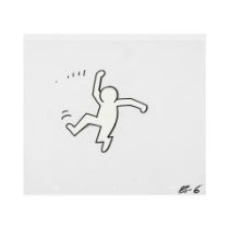 D'APRES KEITH HARING (1958-1990) Sesame Street Break-Dancers animation drawing, 1987 Sérig...