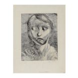 JACQUES VILLON (1875-1963) Tête de Fillette, 1929 (Ginestet-Pouillon, E 324)Pointe sèc...