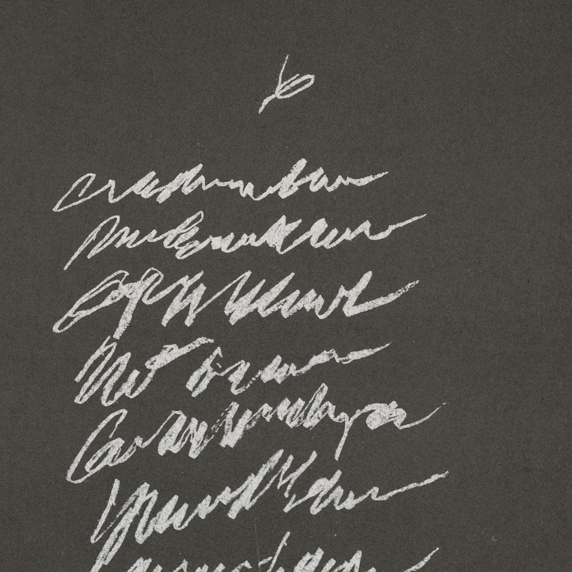 CY TWOMBLY (1928-2011) 8 odi di orazio, 1968 (Bastian, 20.I.14)Sérigraphie en blanc sur v&#... - Bild 2 aus 3