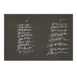 CY TWOMBLY (1928-2011) 8 odi di orazio, 1968 (Bastian, 20.I.14)Sérigraphie en blanc sur v&#...