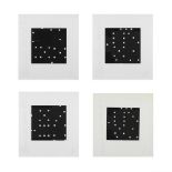 DONALD SULTAN (NE EN 1951) Dominos I,II,III,IV, circa 1990 Quatre sérigraphies en noir sur...