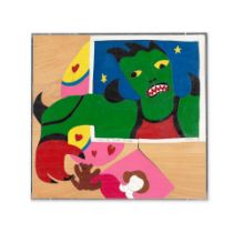 NIKI DE SAINT PHALLE (1930-2002) Méchant-méchant, 1993 Puzzle en bois peintMultiple si...