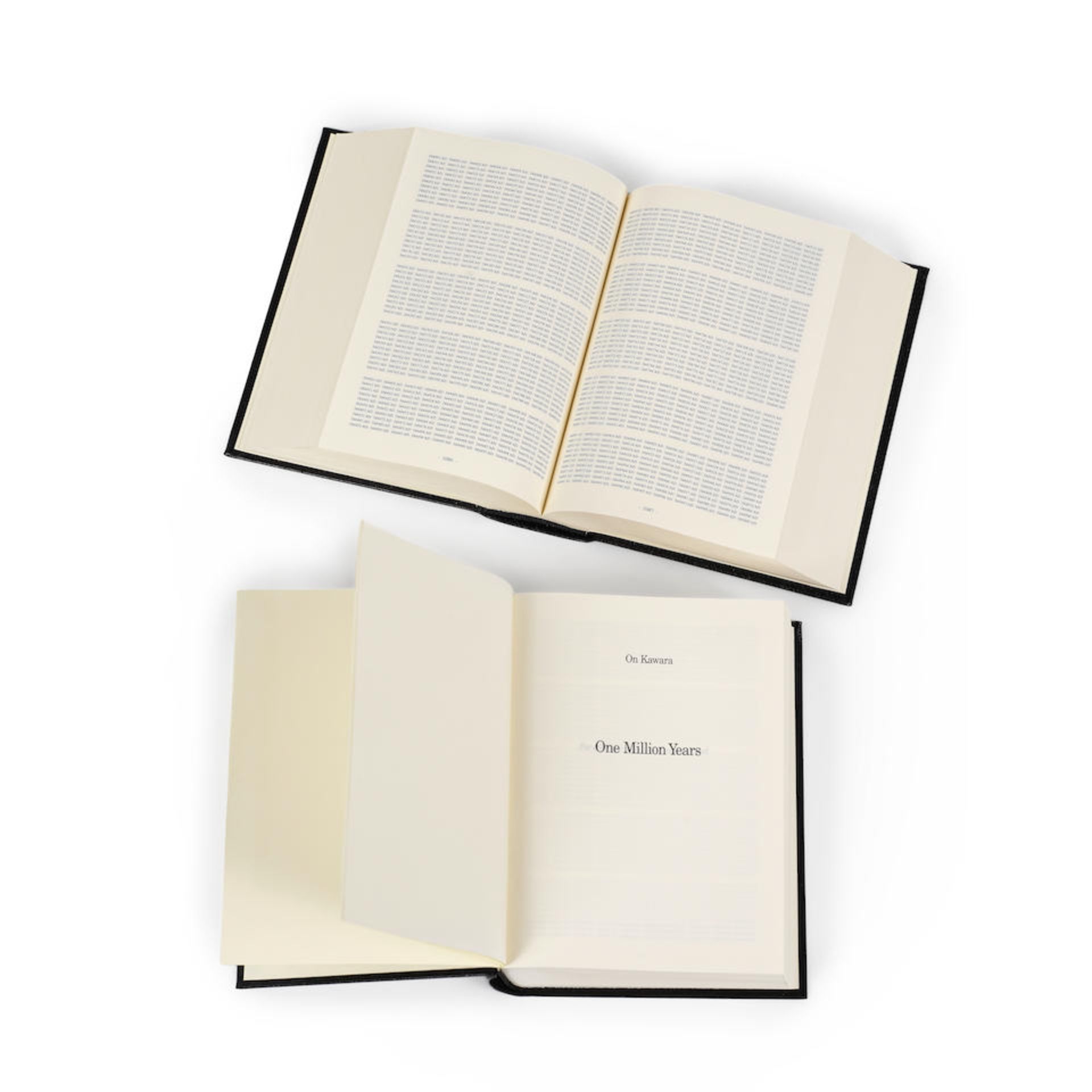 ON KAWARA (NE EN 1933) One Million Years, 1999 Livre d'artiste en deux volumes sur papier bible ...