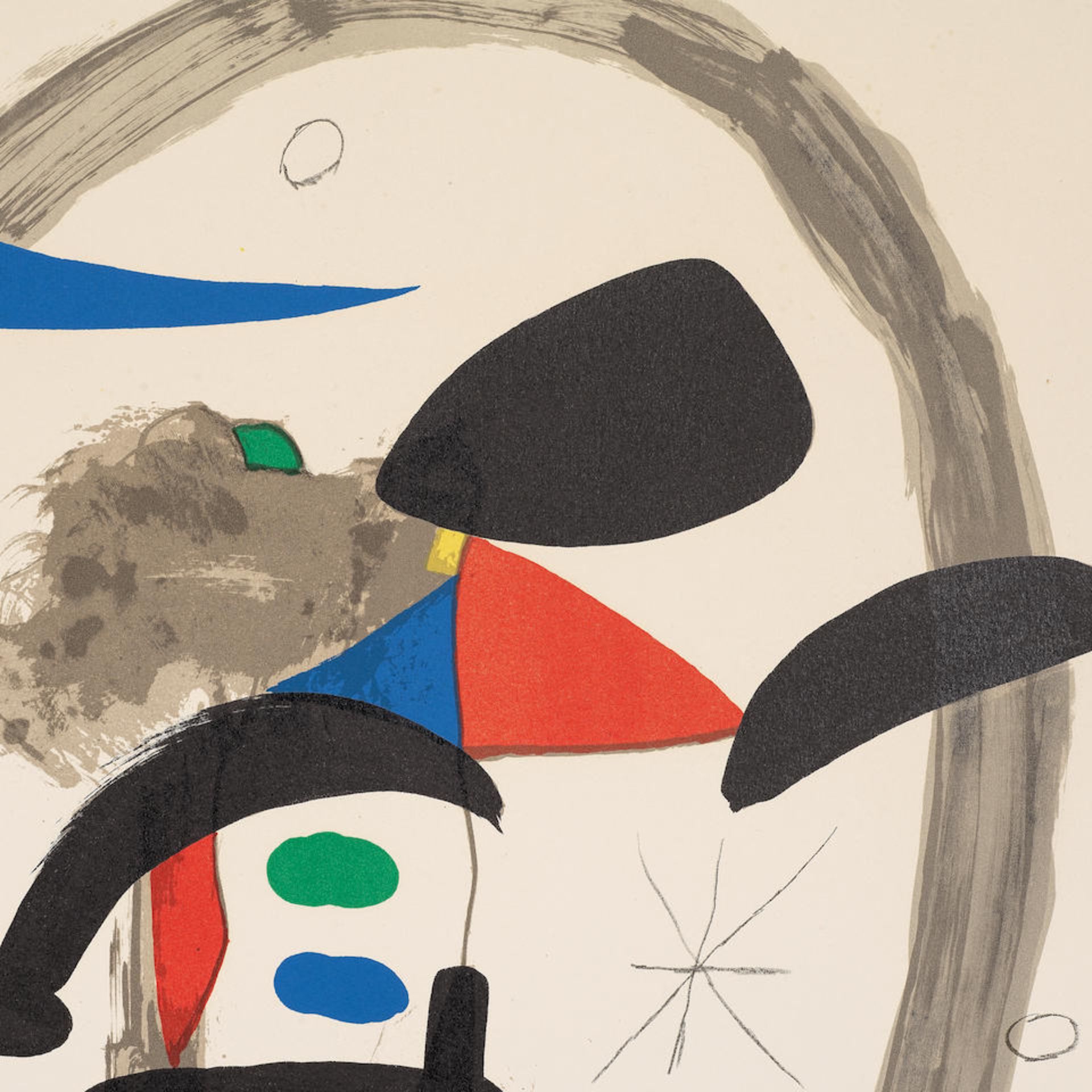 JOAN MIRÓ (1893-1983) Arlequin Circonscrit, 1973 (Mourlot 887)Lithographie en couleurs sur... - Bild 2 aus 2