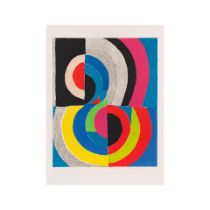 SONIA DELAUNAY (1885-1979) Sans titre, circa 1970 Lithographie en couleurs sur vélinSign&#2...