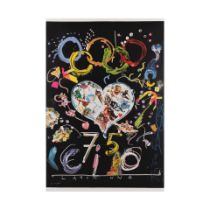 JEAN TINGUELY (1925-1991) Suite Olympic Centennial,1992 Sérigraphie en couleurs sur vé...