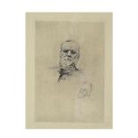 AUGUSTE RODIN (D'APRES) (1840-1917) Victor Hugo de Face, 1886 (Delteil, 7)Point sèche en n...