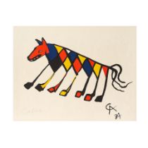 ALEXANDER CALDER (1898-1976) Animal Fantastique, 1974 Lithographie en couleur sur vélin Mon...
