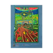 FRIEDENSREICH HUNDERTWASSER (1928-2000) Street for survivors, 1972 (Koschatzky, 45)Issue du po...