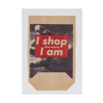 BARBARA KRUGER (NEE EN 1945) I shop therefore I am, 1990 Photolithographie en couleurs sur sac d...