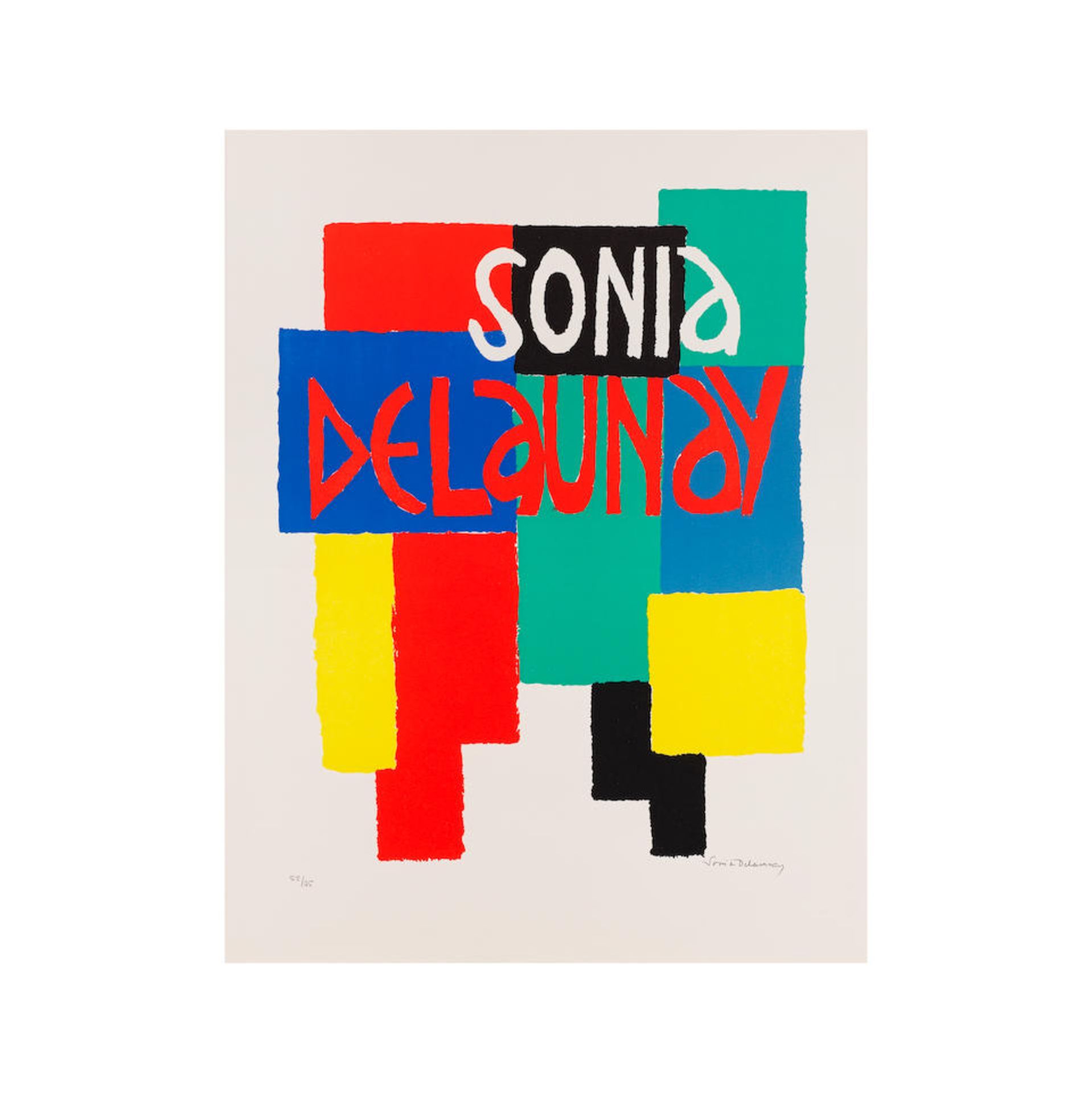 SONIA DELAUNAY (1885-1979) Grenoble, circa 1970 Lithographie en couleurs sur vélinSign&#233...