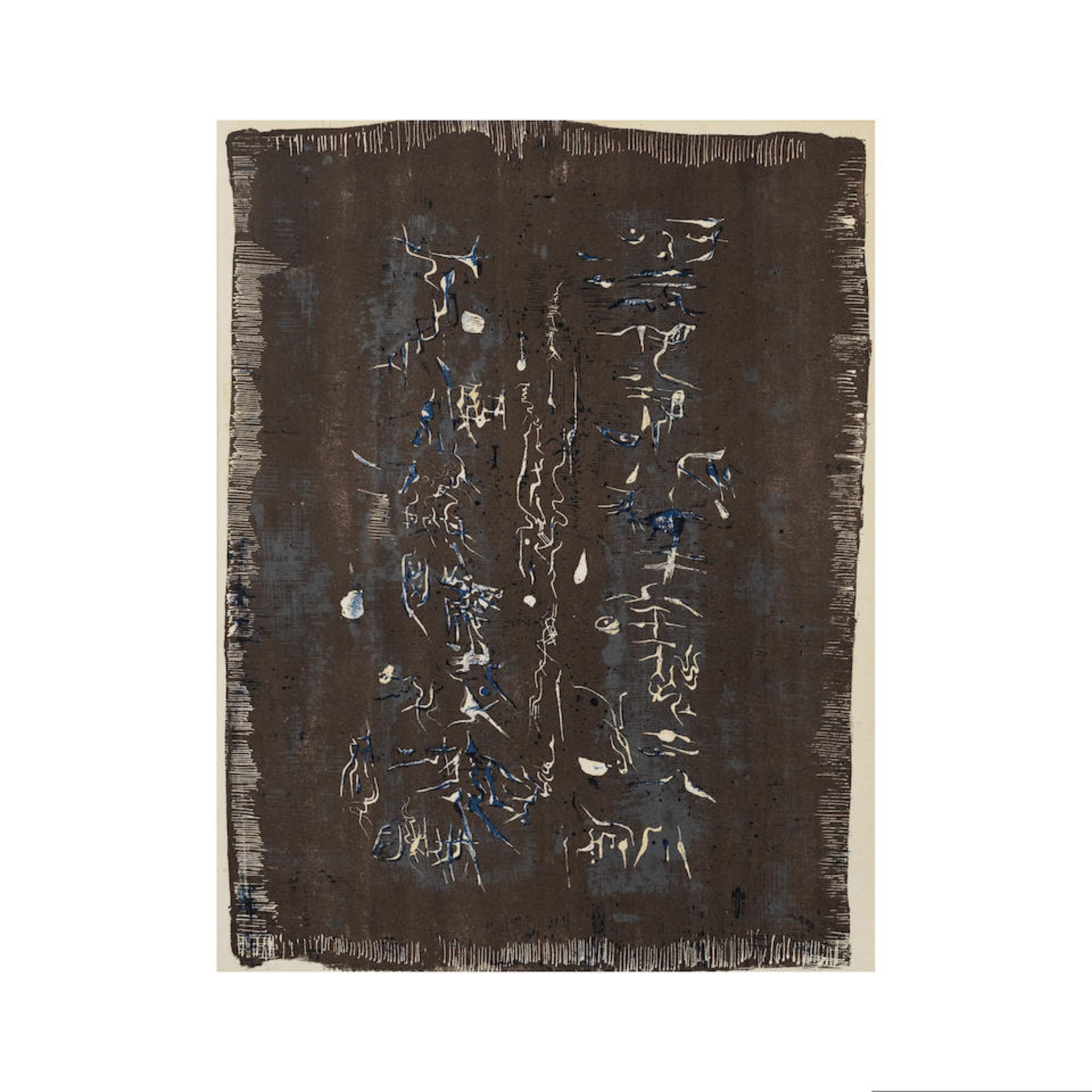 ZAO WOU KI (1920-2013) Composition, 1957 (Agerup, 113)Lithographie en couleur sur vélin Pub...