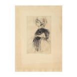 JACQUES VILLON (1875-1963) Au bois ou Lili au Boa Noir, circa 1905 (Ginestet-Pouillon, E 161)Poi...