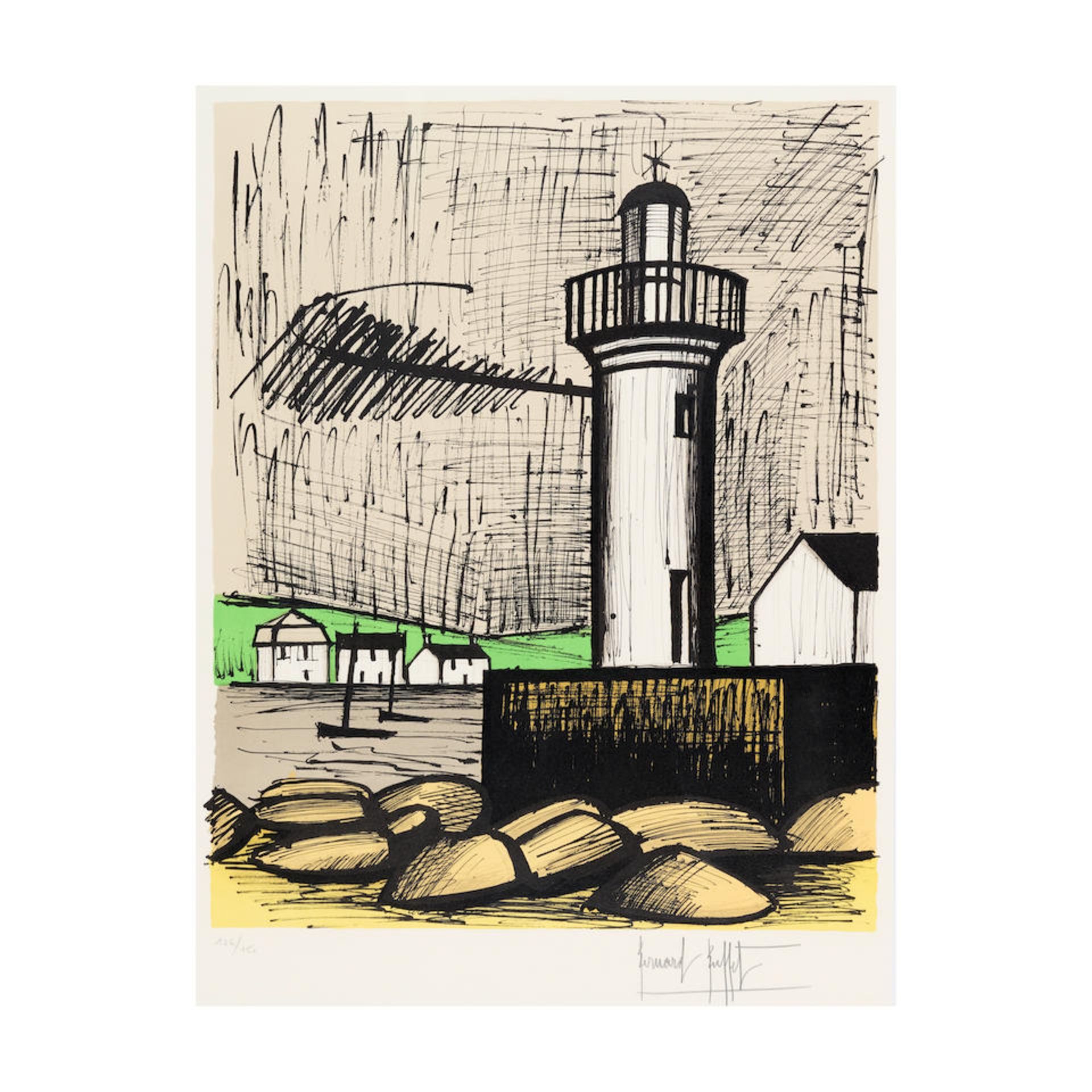 BERNARD BUFFET (1928-1999) Le phare de Guilvinec, 1983 (Sorlier, 420 bis) Deuxième éta...