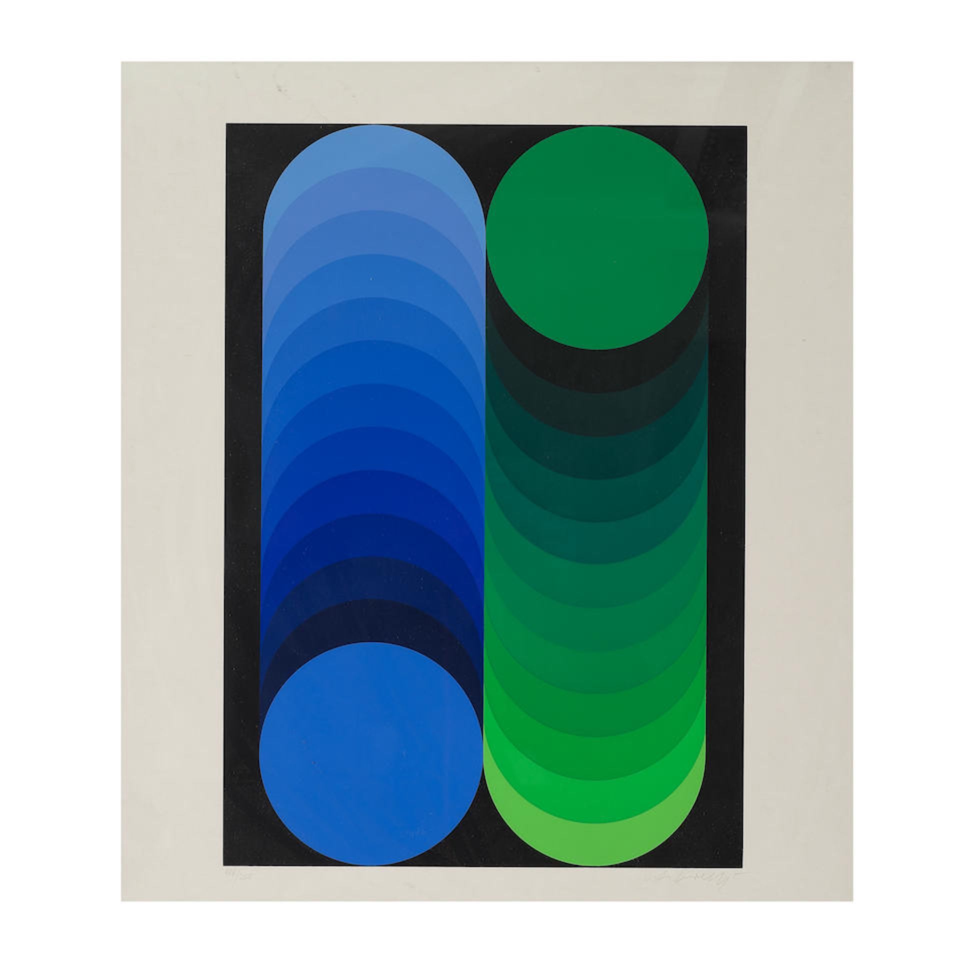 VICTOR VASARELY (1906-1997) Sans Titre, circa 1972 Sérigraphie en couleurs sur vélinSi...