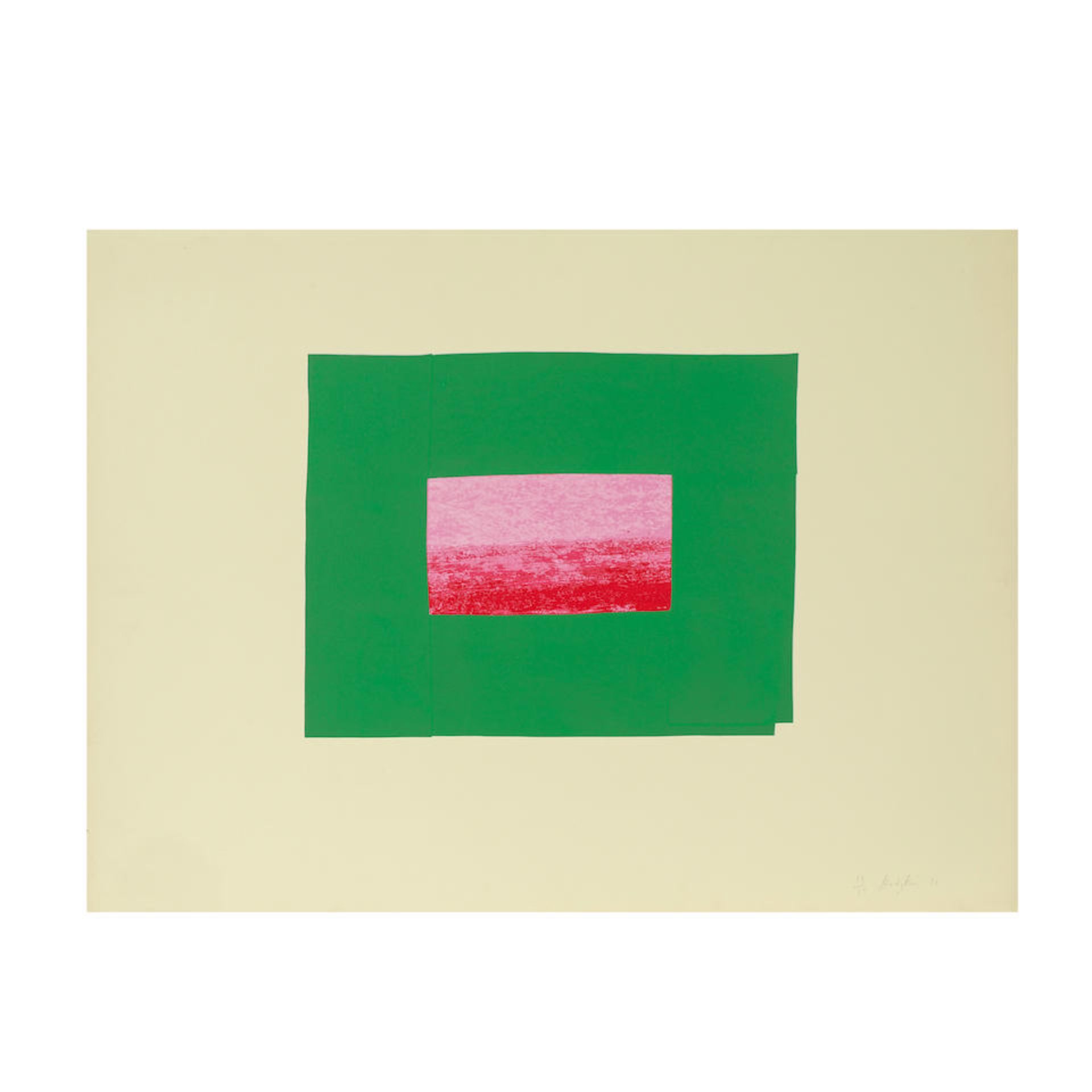 HOWARD HODGKIN (1932-2017) Indian View H, 1971 Sérigraphie couleurs sur papier J GREENSign&...