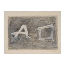 ANTONI TÀPIES (1923-2012) A cortazar, 1979 (Galfetti, 730) Lithographie en couleurs sur Ar...