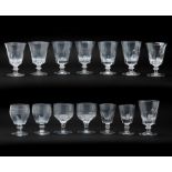 Fourteen glass rummers 19th Century