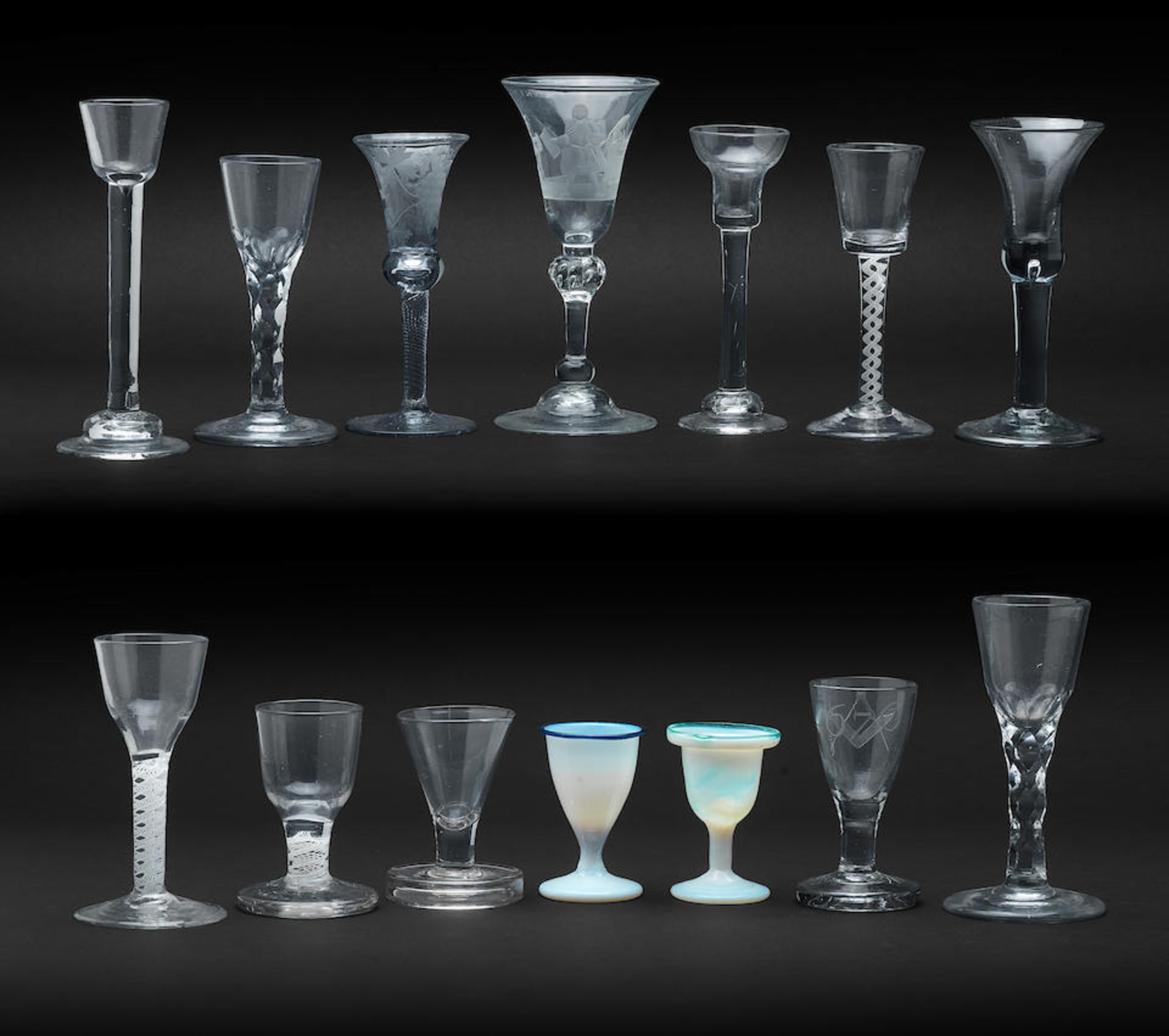 A Collection of Drinking Glasses 18th/19th Century