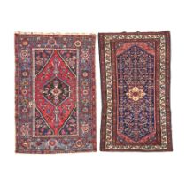 TWO PERSIAN VILLAGE RUGS