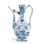 BLUE AND WHITE YUAN-STYLE EWER