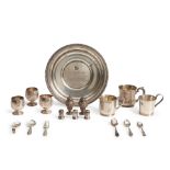 EIGHTEEN PIECES OF STERLING SILVER TABLEWARE