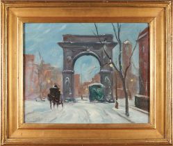 BELA DE TIREFORT (AUSTRIAN, 1894-1993) WASHINGTON SQUARE