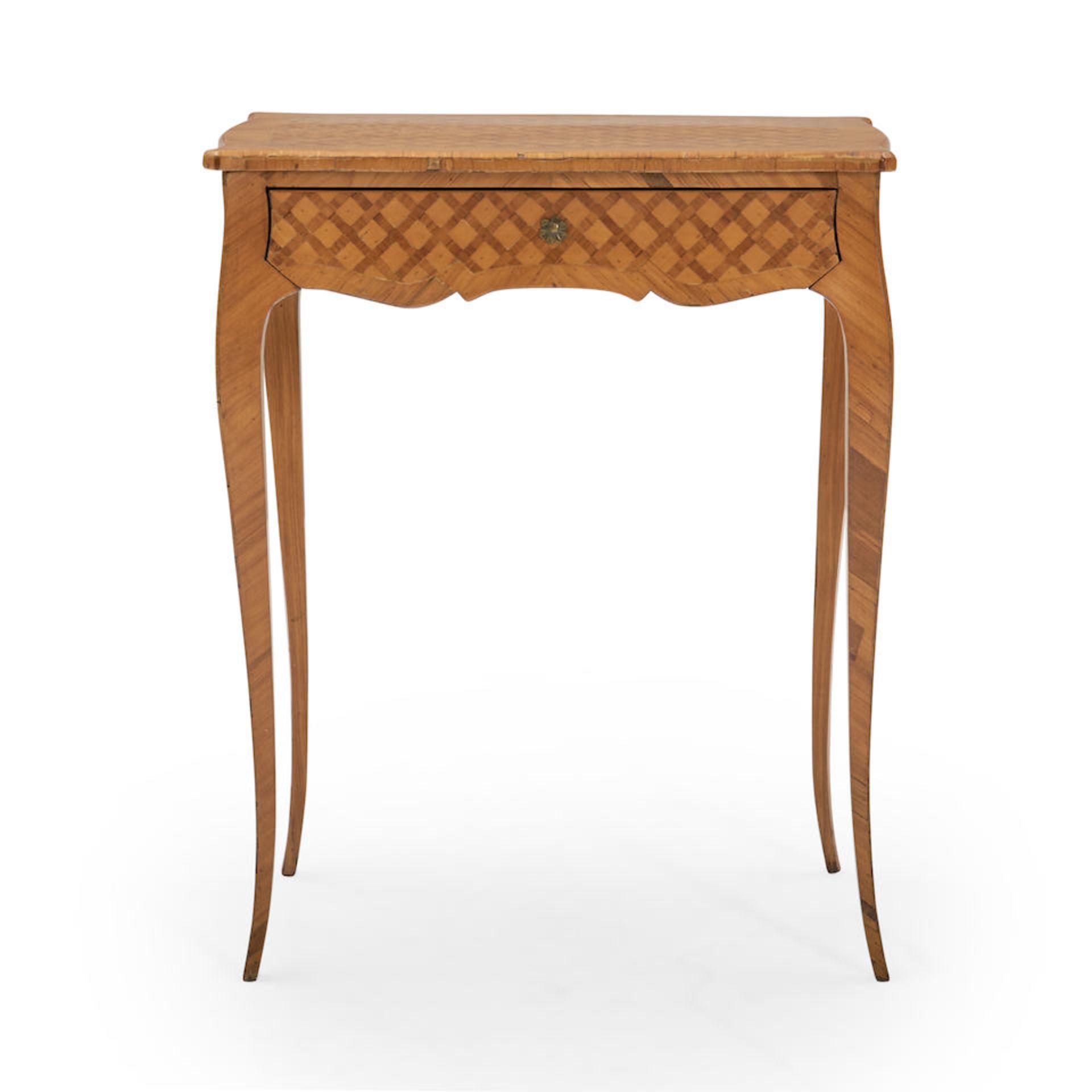 LOUIS XV-STYLE MARQUETRY ONE-DRAWER TABLE