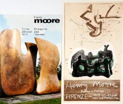 THREE HENRY MOORE SIGNED POSTERS
