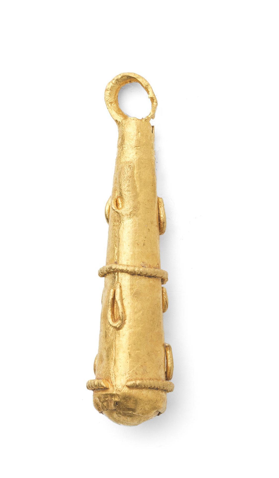 A Roman gold Hercules's club pendant